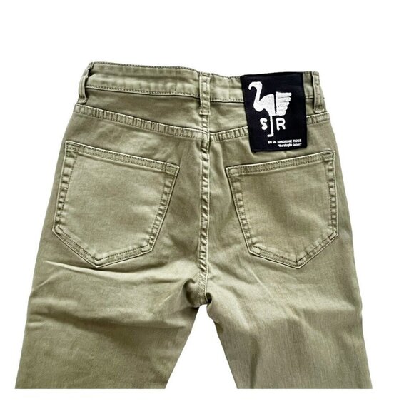 Free People x SANDRINE ROSE Women's Sz 24 Army Green Skinny Jeans NWT - Picture 11 of 12